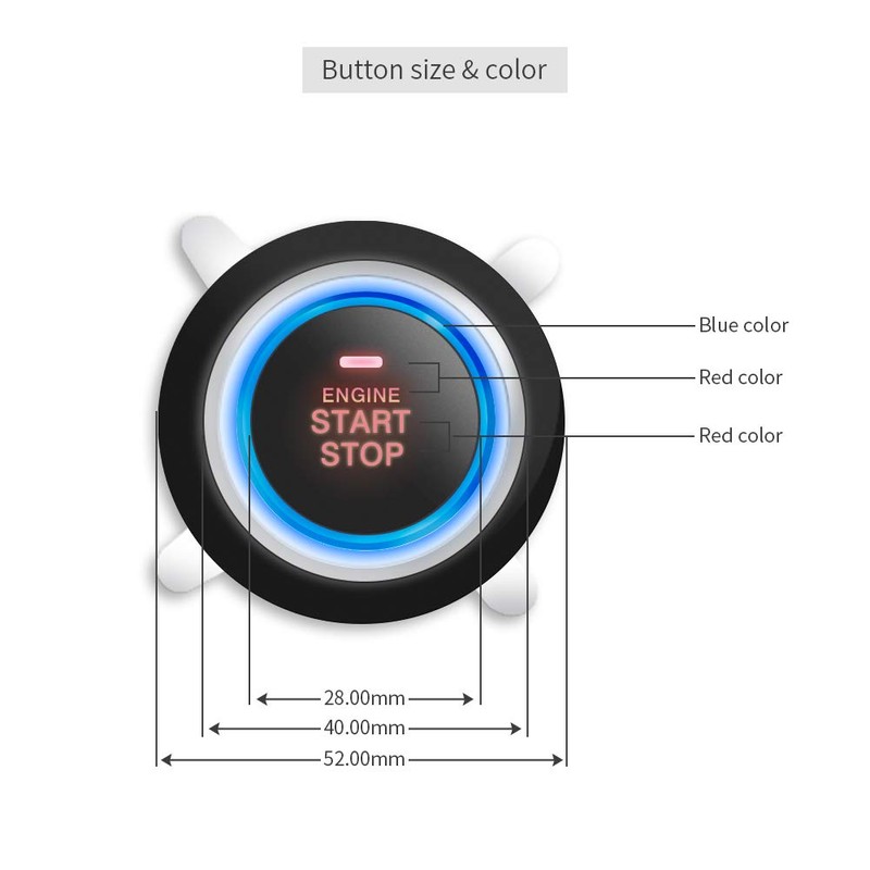 EASYGUARD EC010-MS PKE car Alarm Passive keyless Entry with Push