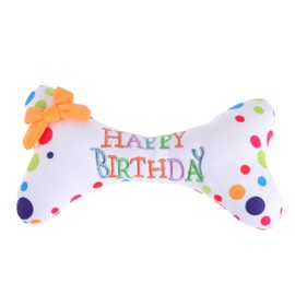 Hohopeti Dog Birthday Plush Toy Cute Party Supplies Squeaky Dog Toy for Chewing and Fun Present
