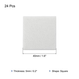 QUARKZMAN 24 Stück Quadratische Filz Möbelpads, 1,6x1,6 Zoll Kleine Filz Stuhlbeinschoner Verhindern Kratzer Selbstklebend für Möbel Hartboden, Beige