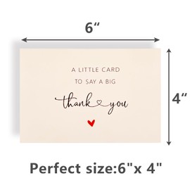 ZGQ 48 Pack Thank You Cards With Envelopes，Blank Thank You Cards Cards for Graduation Holidays，6x4 Wedding Thank You Notes & Cards For All Occasions