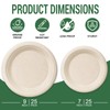 LANLISA 50 Compostable Paper Plates, Includes 25-9" & 25-7" Heavy