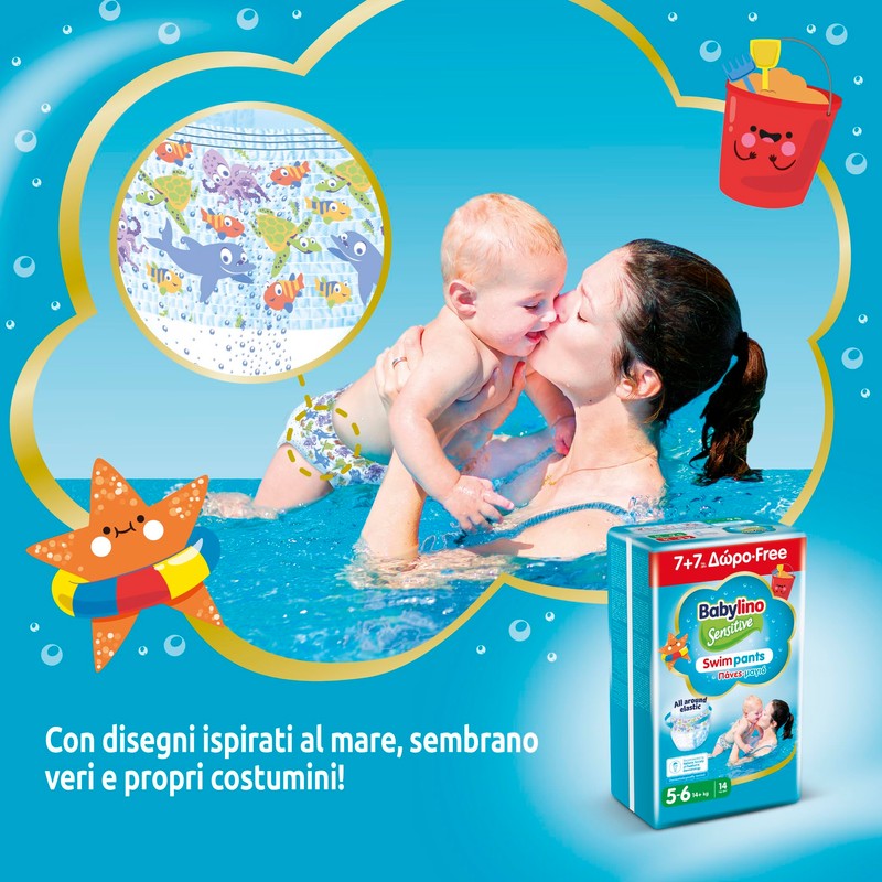 Babylino Sensitive SwimPants - Sea & Pool Nappies - Size
