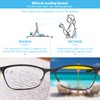 Bifocal Reading Glasses Women Blue Light Blocking With Clear Top
