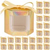 24 gift boxes with display windows, hexagonal paper boxes with