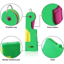 FLZONE Needle Threading Aid, Pack of 6 Needle Threader for Sewing with 30 Pieces Sewing Needles for Hand Sewing and Sewing Machines DIY Crafts