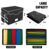 DocSafe Fireproof Document Box with Lock,File Storage Organizer with Pockets,Collapsible