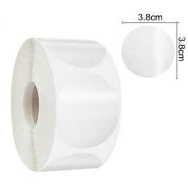 500pcs (1 Roll) 1.5 Inch Round Clear Stickers Clear Seal Stickers Transparent Circle Labels Seal Labels Stickers Envelope Tab Sealer for Retail Package Envelope Gift Packaging