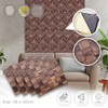 Acepunch 6 Handcrafted Wooden Mosaic Panels Adhesive Peel and Stick