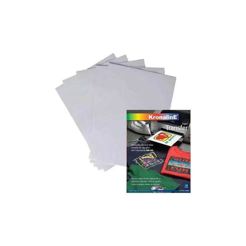 Papel Kronaline Transfer Carta Para Tela Oscuras C/10h Tr305 Color