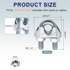 sourcing map 20 Pcs M6 Steel Wire Rope Clip Clamps,