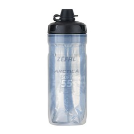 ZEFAL ARCTICA SC Borraccia MTB Termica con Tappo – Borraccia Termica Bici Isolata Ciclismo Bici da Corsa MTB - 550 ML - Argento-Nero