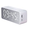Bluetooth Speaker Alarm Clock Multifunction Electric Alarm Clocks Mirror Surface