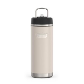 THERMOS ICON SERIES Stainless Steel Water Bottle with Straw Lid - 32 Ounce, Sandstone - Vacuum Insulated Water Bottle with Straw Lid