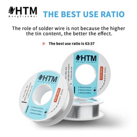 Tin Lead 63/37 Rosin Core Low Temp Solder Wire For Electronics Components And DIY repair(0.8mm/50g)
