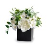 Artificial Flowers with Small Ceramic Vases, Artificial White Rose Flowers