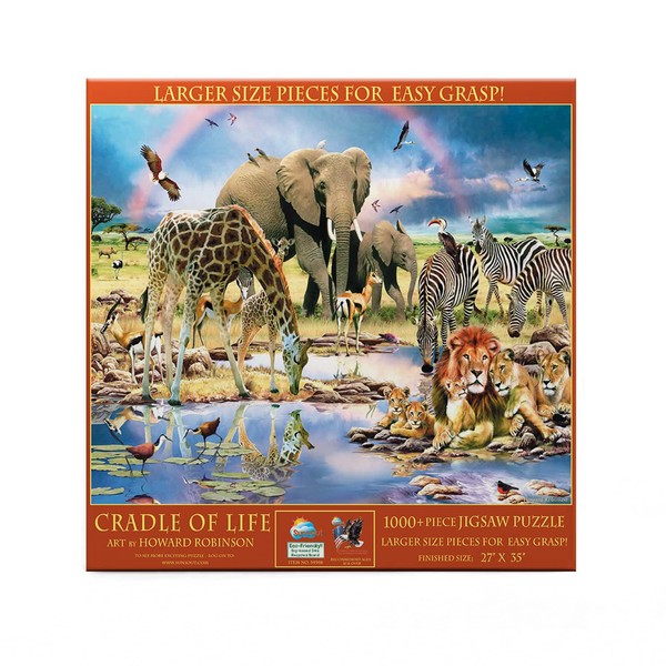 SUNSOUT INC - Cradle of Life - 1000 pc Large Pieces Jigsaw Puzzle by Artist: Howard Robinson - Finished Size 27" x 35" - MPN# 59398