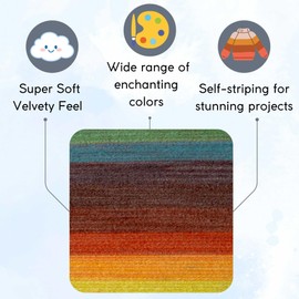 Lion Brand Mandala Thunderbird 525-207 (6-Skeins - Same Dye Lot) DK Light Worsted #3 Acrylic Yarn for Crocheting and Knitting with Project Bag