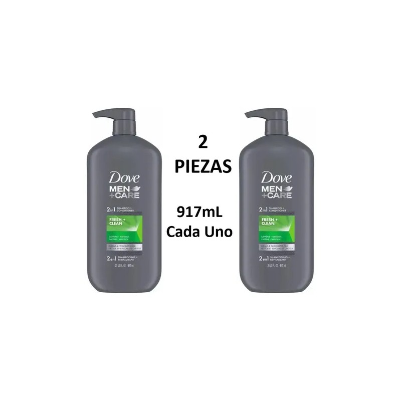 Shampoo Acondicionador Dove Men Fresh Clean 917ml (2 Pack)