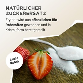 HARVEST REPUBLIC Organic Erythritol Sweetener 750 g Natural Sugar Substitute Calorie Free Allergen-Free Sweetener as Sugar Substitute 100% Vegetable from Organic Cultivation