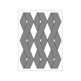 Darice Embossing Folder A6, Template Vertical Cable Print Pattern, Transparente