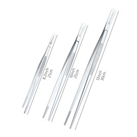 MSY BIGSUNNY Stainless Steel Precision Serrated Tips Food Tongs (3, 6.5"+8.5"+12")