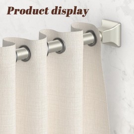 SMODBRODRE Nickel Shower Curtain Rod, Adjustable 32-68 Inch Tension Spring Curtain Rod No Drilling for Bathroom Kitchen, No Slip, No Rust