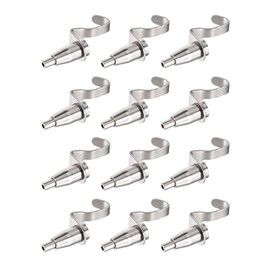 sourcing map Picture Hanging Wire Hook, 12pcs 11mm Open Adjustable Copper Hooks for Home Picture Art Gallery Picture Display Kit