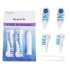 4 Pcs Sensitive Toothbrush Dual Clean Replacements Attachments Brush Heads