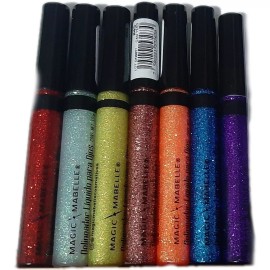 Magic Mabelle Delineadores De Colores Glitter Con Brillo Gamas, Set Marcas