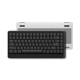 LOFREE Edge Low Profile Mechanical Keyboard, 75% Rechargeable Bluetooth and Wired Connection for Window, Mac OS/POM Switches 2.0, Carbon Fiber Top Case, Mg Alloy Bottom Case (Metallic Silver)