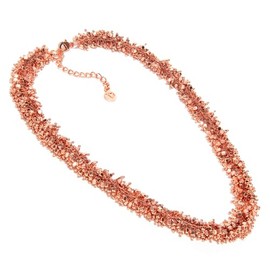 Vestopazzo Mogra Necklace with Micro Balls Rose Gold Plated Copper Plated Nickel Tested, Craftsmanship.MRG1008, medium, Copper Plated, No Gemstone