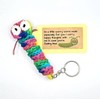 Handmade Crochet Worry Worm Sensory Keyring For Stress, Anxiety, Children,