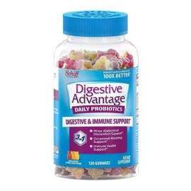 Probióticos Digestivos Schiff en Gomitas para Aliviar Molestias Abdominales