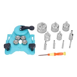 Hollow Drill Hole Saw Set Diamond Drilling Bits Tile Opener with Guidance Fixture for CeramicLight Blue