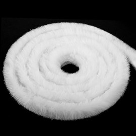 White Faux Fur Trim Ribbon - 32.8 Feet x 1.97 Inch, Artificial Craft Fur Trim for Christmas Tree, Wreath Bows & Party Supplies