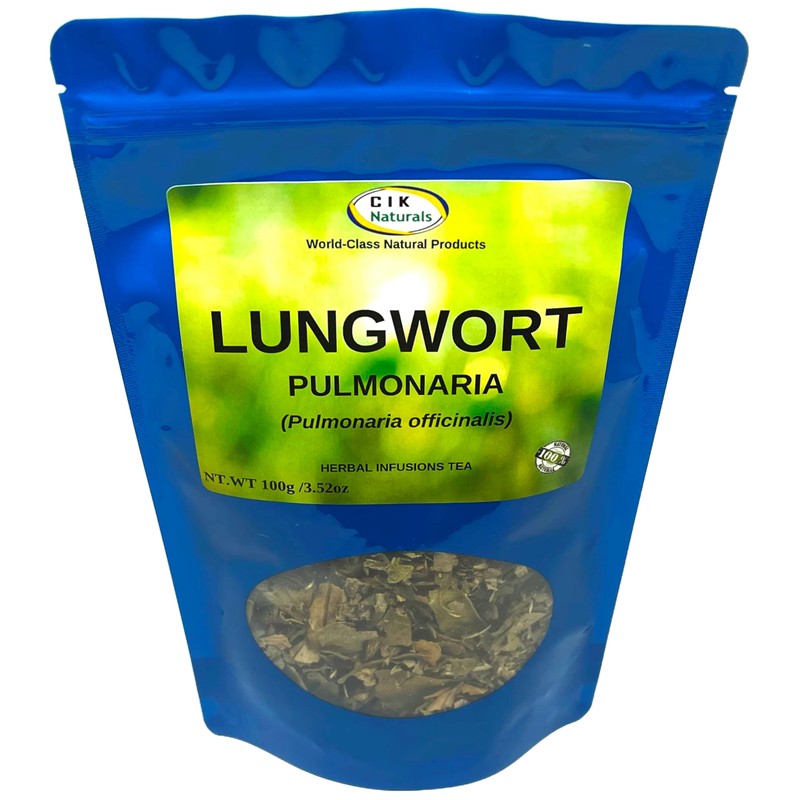 CIK Naturals Lungwort Herb Pulmonaria tea Herbal Infusions (100g) Zip-lock