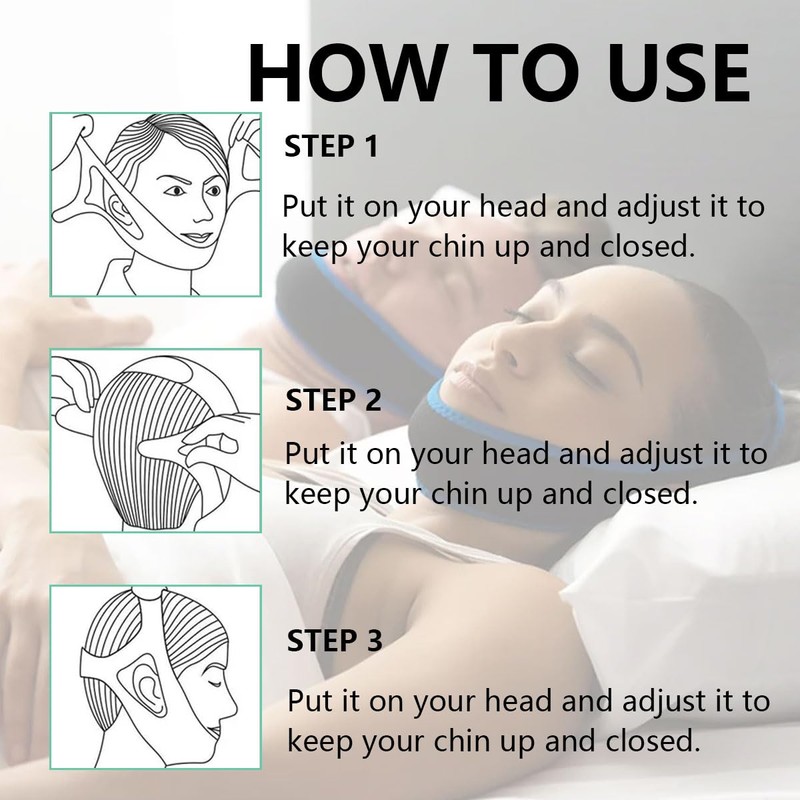 Anti Snoring Chin Strap, Adjustable Stop Snoring Chin Straps for