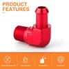GASHER 2PCS 3/8" NPT Male to 1/2" Barb 90 Degree