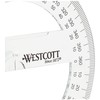Westcott E-10135 00 Full Plastic Protractor 10 CM transparent