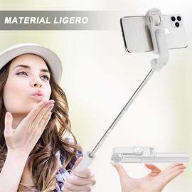 MXCOCO 3 en 1 Palo Selfie Trípode, 82cm Selfie Stick Bluetooth con Control Remoto, 360°Rotación Extensible y Portátil, Tripie para Celulares para la Mayoría de Los de Teléfonos, Selfie Foto y Video