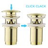 Keymark Universal Drain Fitting with Overflow Brushed Gold - Keymark