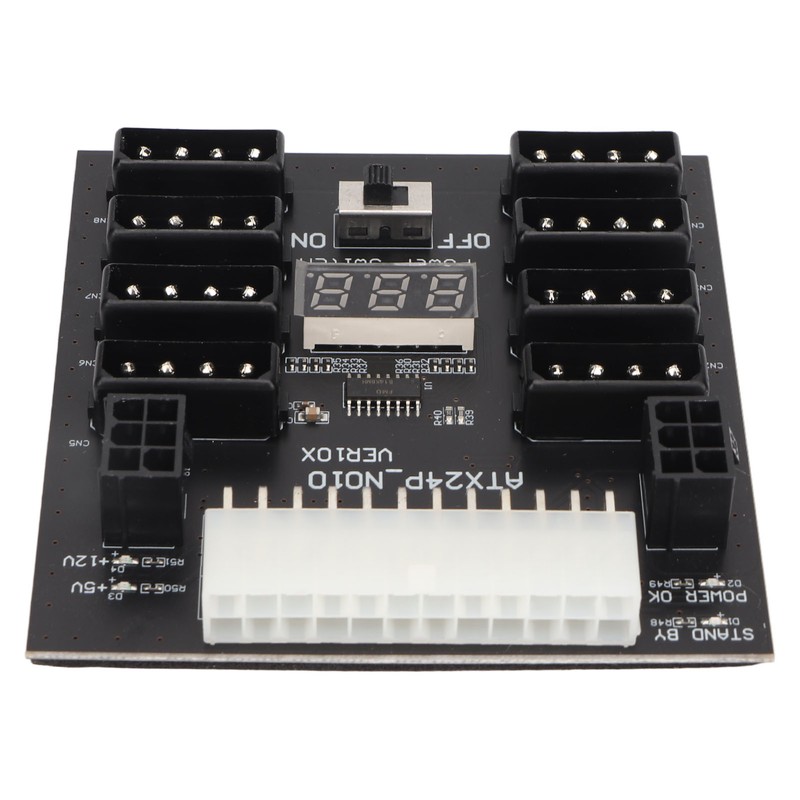 ATX PSU Power Board 5V 12V Output 24Pin to 8X