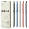 FIOVER Gel Pens 5pcs 0.5mm Quick Dry Black Ink Pens