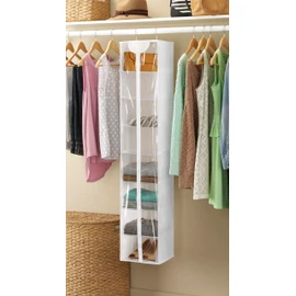 Whitmor Crystal Clear Hanging Sweater Bag - White