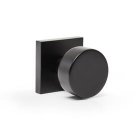 Explore Hardware Bali Model Solid Brass Bed & Bath Privacy Door Knob, Reversible, Matte Black