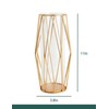 FSyueyun Gold Flower Glass Vases for Centerpieces with Premium Metal