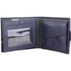 Mens Genuine Soft Leather RFID Bi-Fold Wallet with Contrast Lining