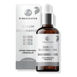 Pureza Natur Serum Niacinamida B3 + Vitamina E y Ácido Hialurónico | Suero Facial que unifica el tono e hidrata noche y día Todo tipo de piel 50ml