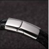 Dtup Pulsera Para Hombre Piel Cuero Genuino Broche Magnético