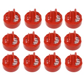 Jarming Collections - Mini Mason Spice Jars Lids- 48mm with Foam Liner-BPA Free-Made in the USA (12, red)